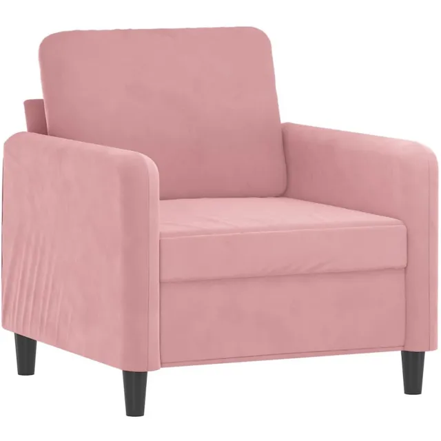 vidaXL Fauteuil - 60 - cm - fluweel - roze