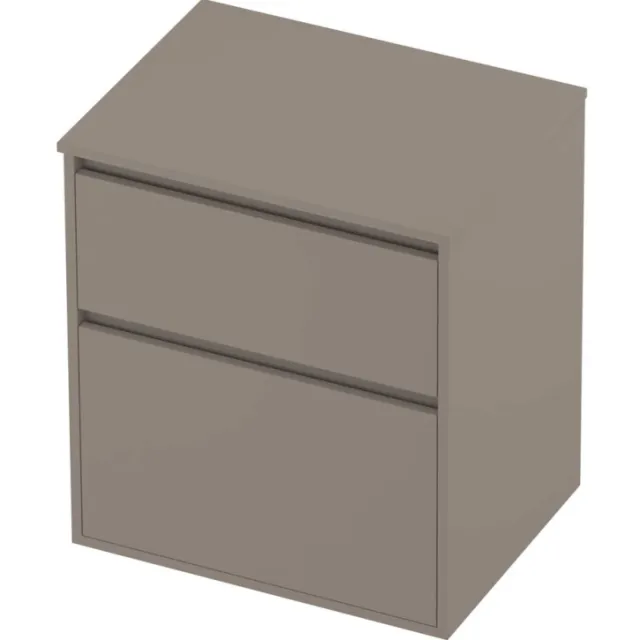 Proline Deck Badmeubelset Greeploos Asymmetrisch Kader 60x46x67 cm Clay Beige