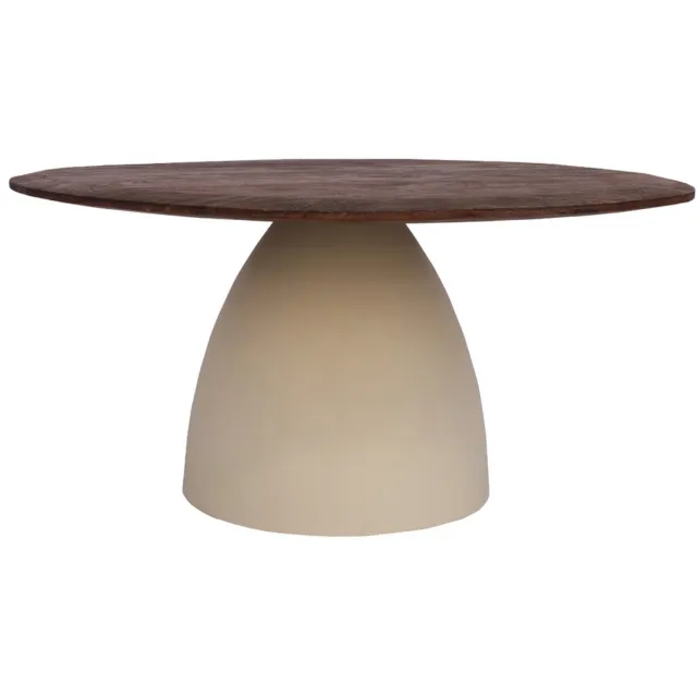 Livingfurn Salontafel Marron - Ivoor Mangohout - 86x76x37cm