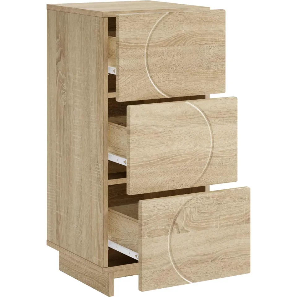 vidaXL Dressoir Sonoma Eiken 33.5 x 34.5 x 75 cm Bewerkt hout Bruin