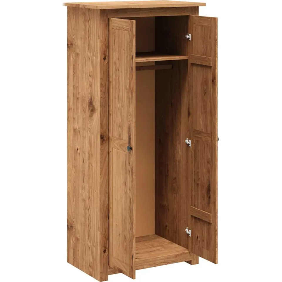 vidaXL Kledingkast Panama Range 80x50x171,5 cm massief grenenhout Bruin