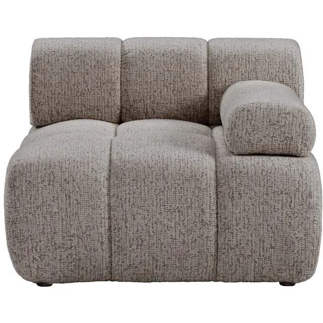 Vente-unique Fauteuil met rechte rugleuning in gemêleerde stof - Taupe FACIVIL
