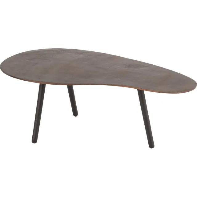 J-Line salontafel Druppel - aluminium/ijzer - bruin - small