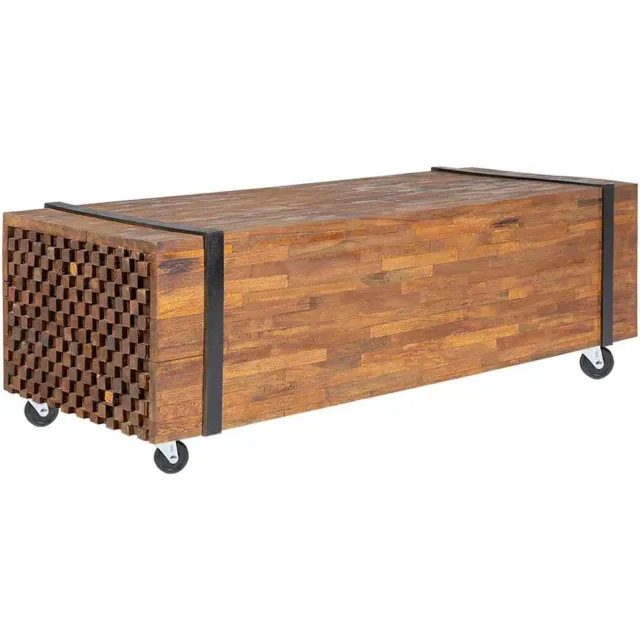 vidaXL Salontafel 110x45x38 cm massief teakhout Bruin