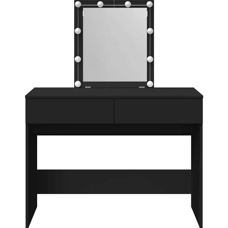 vidaXL Kaptafel met LED-verlichting 100x40x130 cm zwart, foto 4
