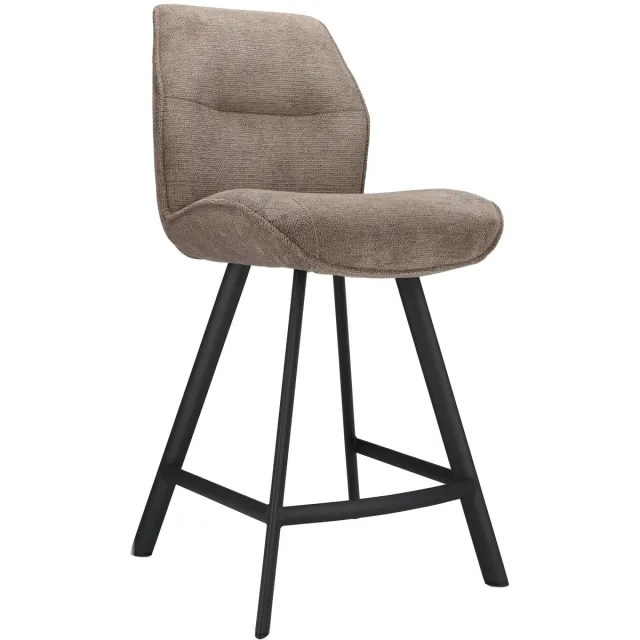 Icon Living Barkruk Jadie ZH 65 Stof Mito Liver Leg Black Bruin