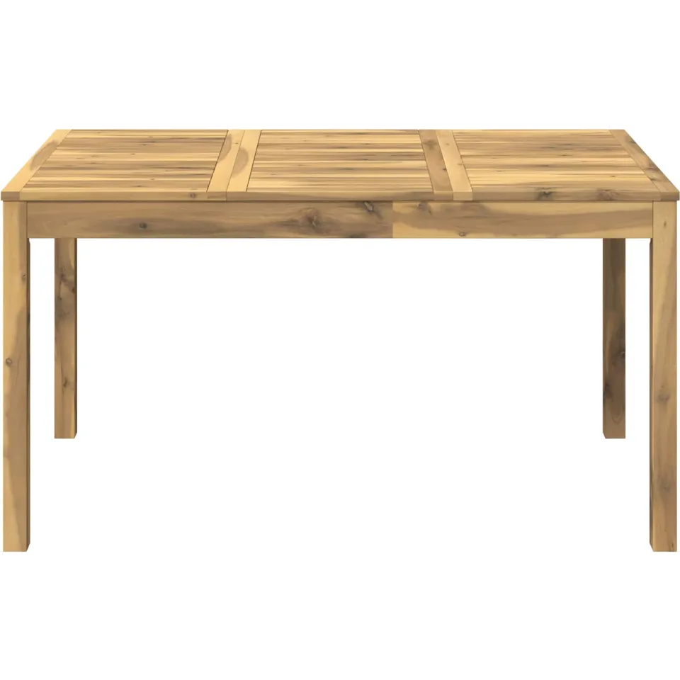 vidaXL Tuindiner tafel LAREN Witgewassen 141 x 80,5 x 75 cm Bruin