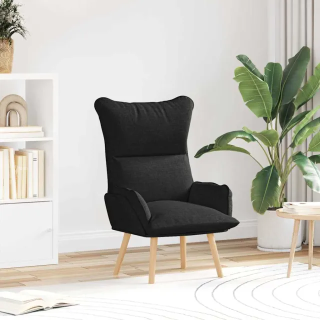 vidaXL Fauteuil Zwart 69 x 74 x 93 cm Stof en multiplex