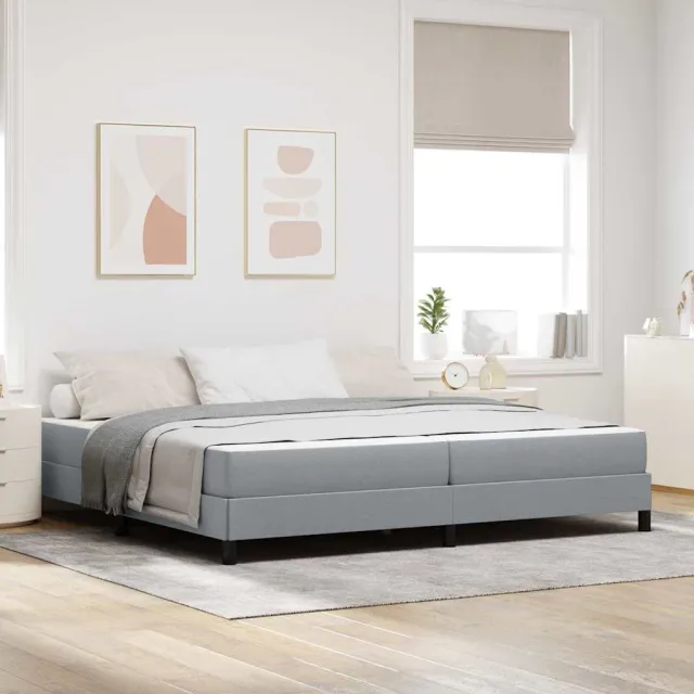 vidaXL Boxspringbed Lichtgrijs 200 x 200 cm Stof