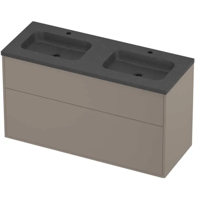 Proline Rollo Badmeubelset Hardsteen Elegant 2 Kraangaten 120x46x67 cm Blue Stone Clay Beige