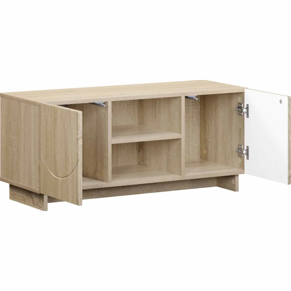 vidaXL TV-standaard 90 x 34,5 x 40 cm Sonoma Eiken Bewerkt hout Bruin