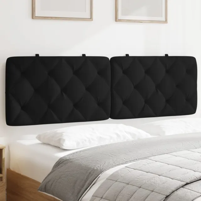vidaXL Hoofdbordkussen 160 cm fluweel zwart