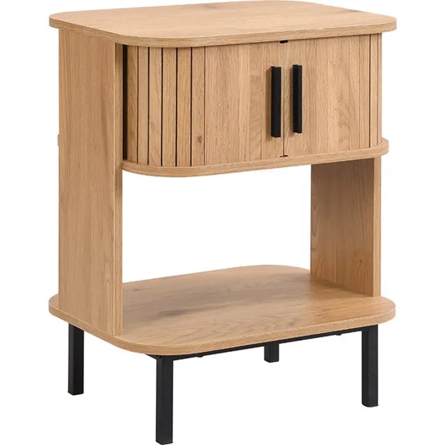 Furnilux Götenburg Nachtkastje - 50 x 40 x 62 cm - Scandinavisch Design - Elegant en Functioneel licht eiken