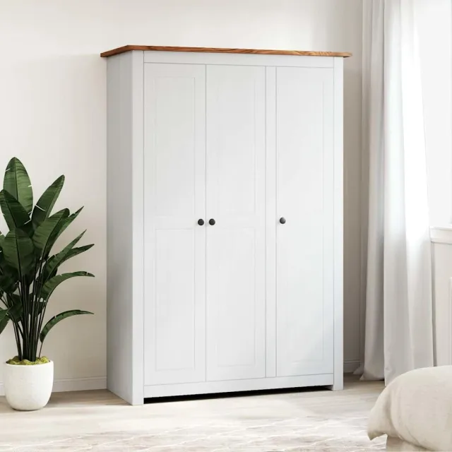 vidaXL Kledingkast Panama Range 118x50x171,5 cm grenenhout wit, foto 2