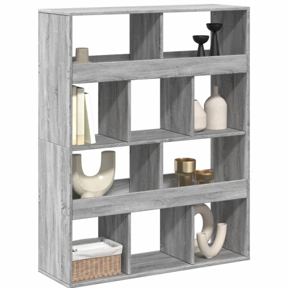vidaXL kamerscherm 100x33x125,5 cm bewerkt hout grijs sonoma eiken