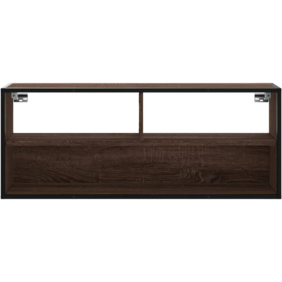 vidaXL Tv-meubel 100x31x39,5 cm bewerkt hout metaal bruin eikenkleurig, foto 4