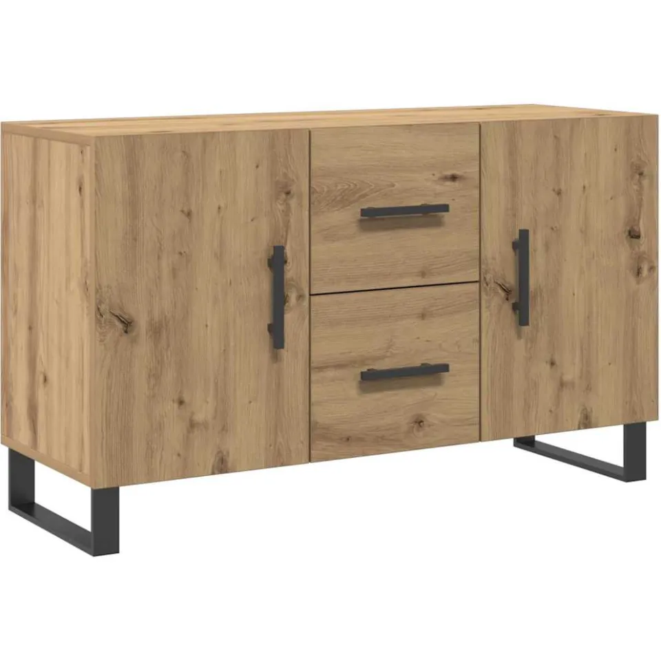 vidaXL Dressoir 100x36x60 cm bewerkt hout artisanaal eikenkleurig, foto 3