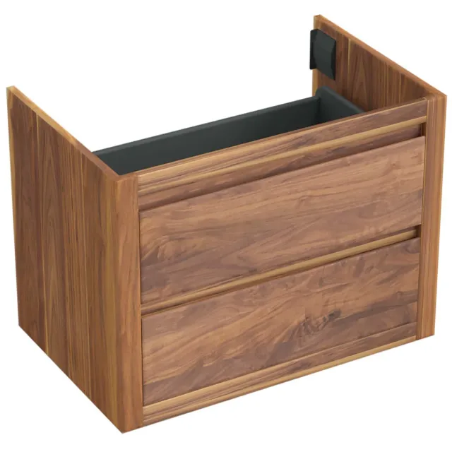 Forzalaqua Onderkast Forzalaqua Gela 80x51x60 Cm 2 Softclose Lades Noten Pure Walnut Bruin