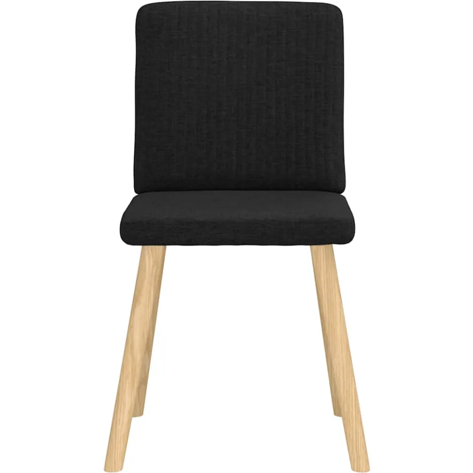 vidaXL Eetkamerstoelen 4 st stof zwart, foto 4