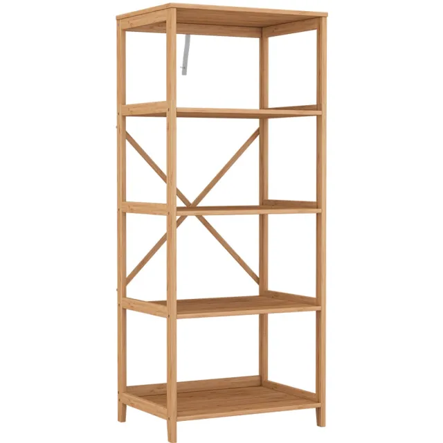 Vicco Novaro Boekenrek – 48.3 x 114 cm met 5 compartimenten Bamboe