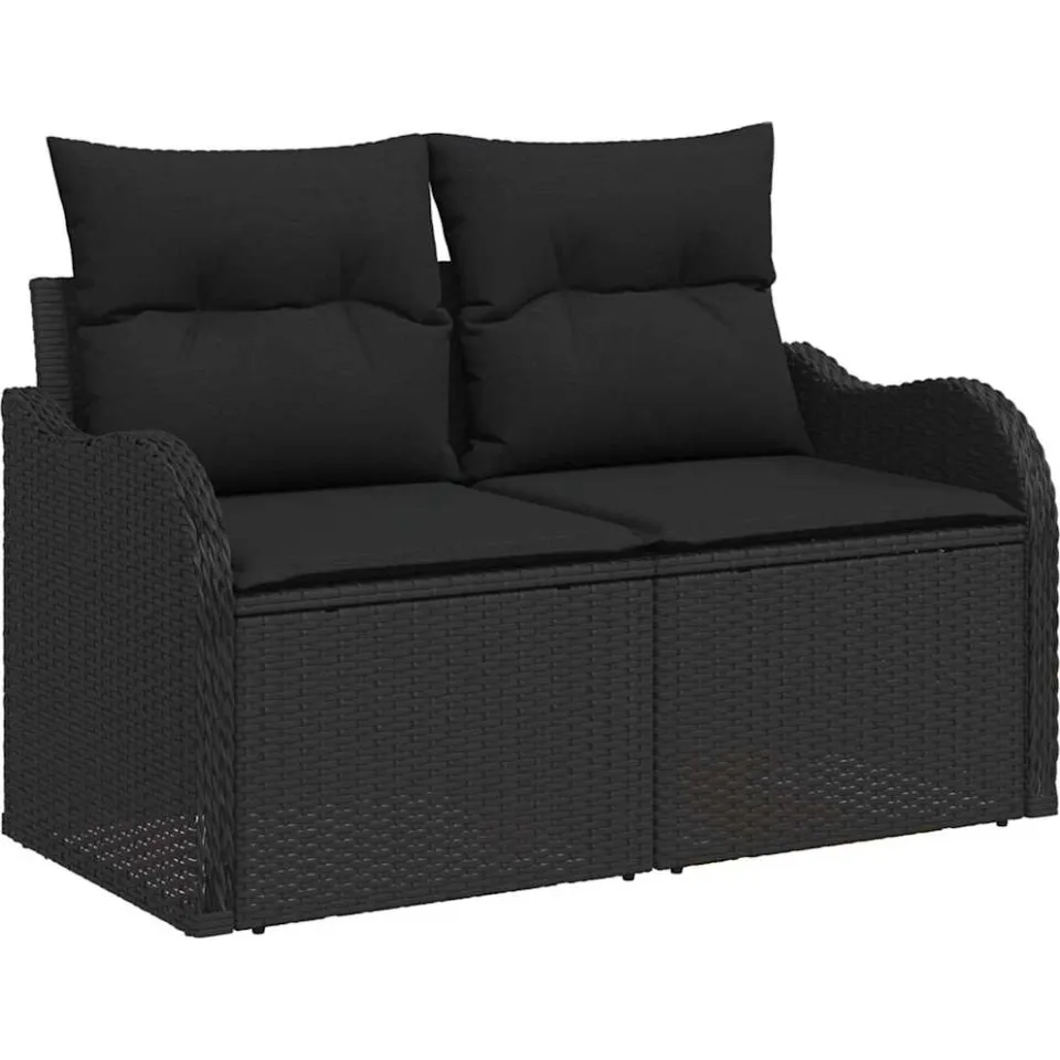 vidaXL Tuin Sofa Set 7 st Poly riet bruin, foto 4