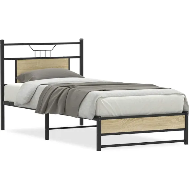 vidaXL Bedframe zonder matras hout sonoma eikenkleurig 90x200 cm