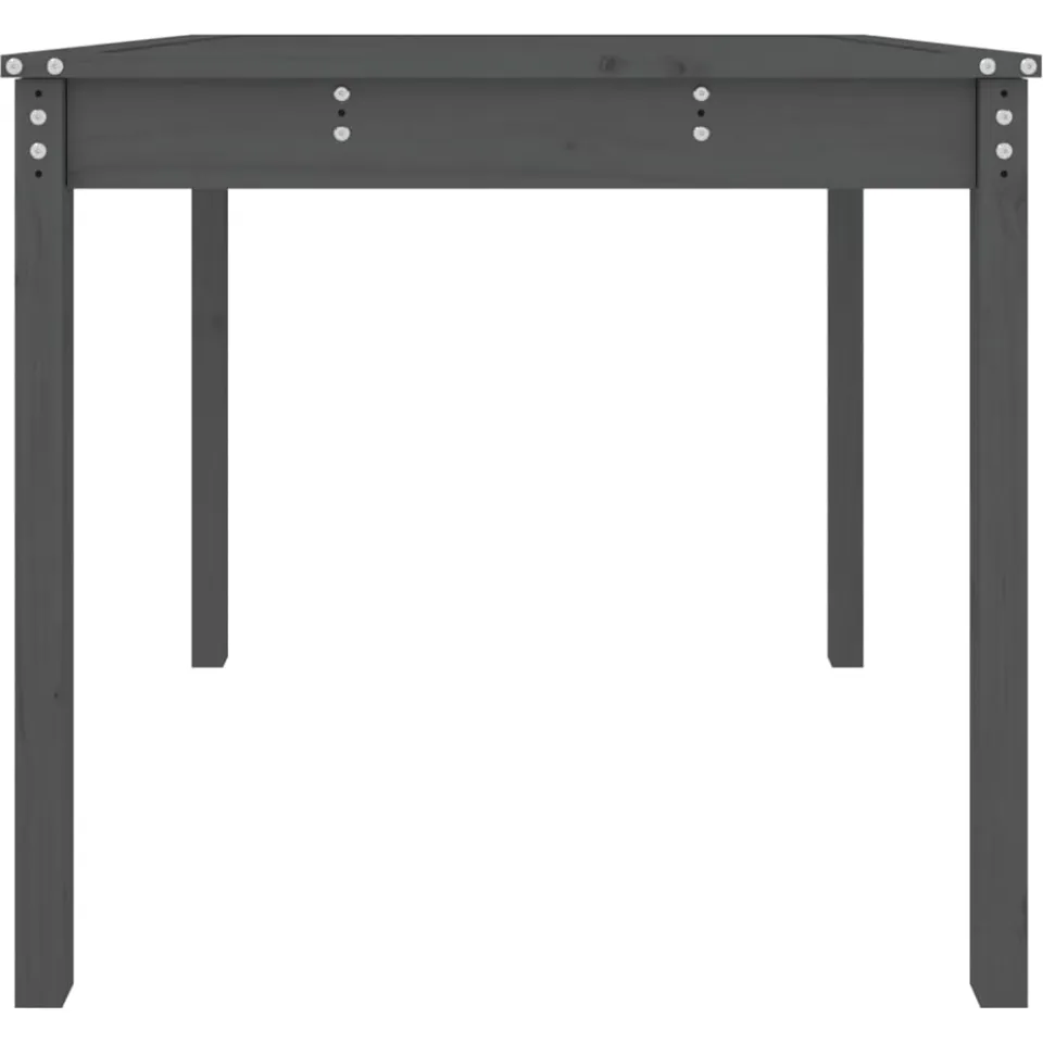 vidaXL Tuintafel 82,5x82,5x76 cm massief grenenhout grijs, foto 4