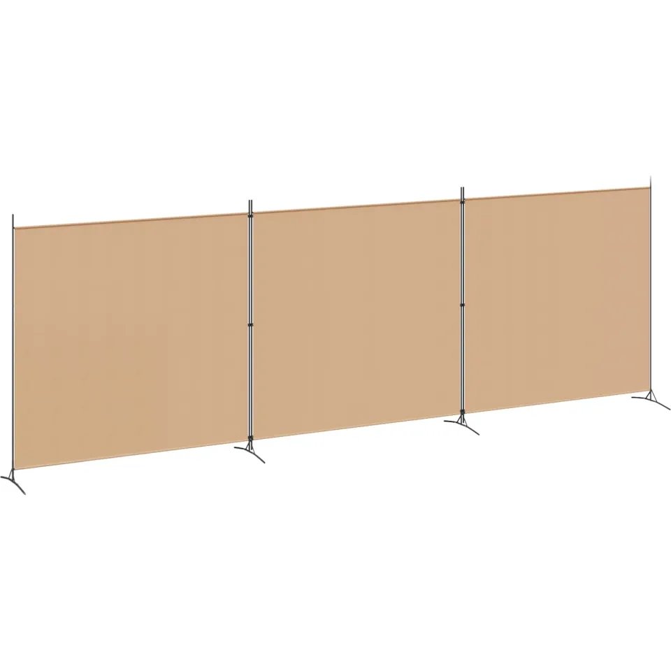 vidaXL 4-panelen roomdivider Beige 525 x 180 cm Stof, foto 3