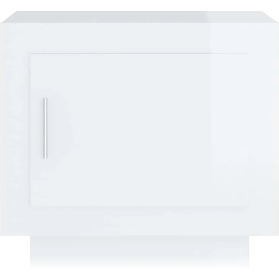 vidaXL Salontafel 51x50x45 cm bewerkt hout hoogglans wit