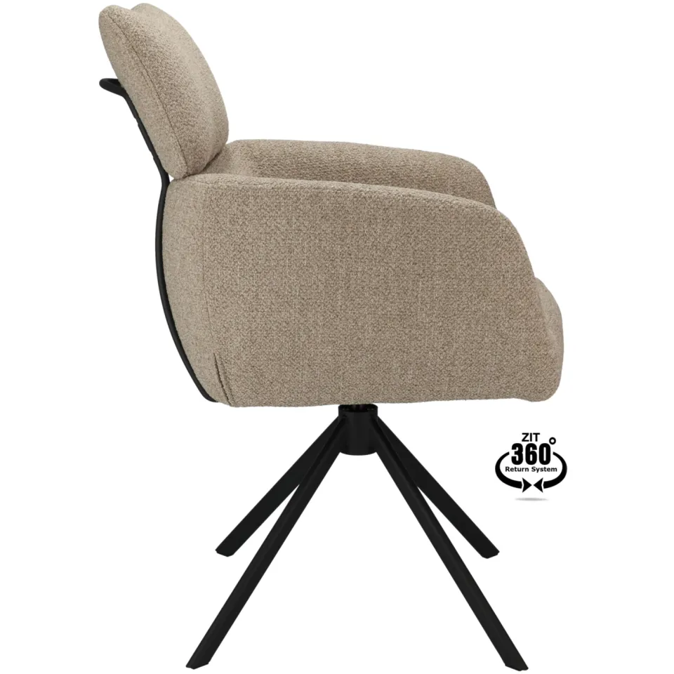 Wehkamp Home Isa armstoel taupe, foto 5