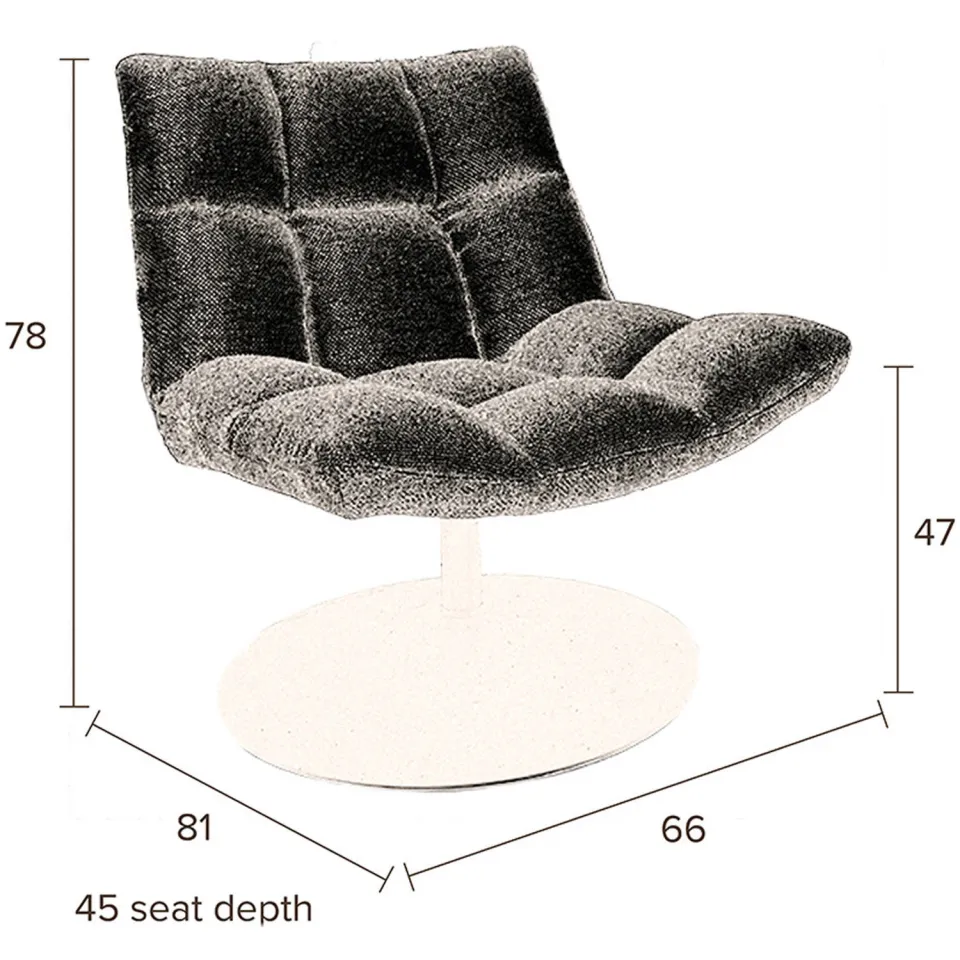 Dutchbone fauteuil Bar Lounge oudroze, foto 5