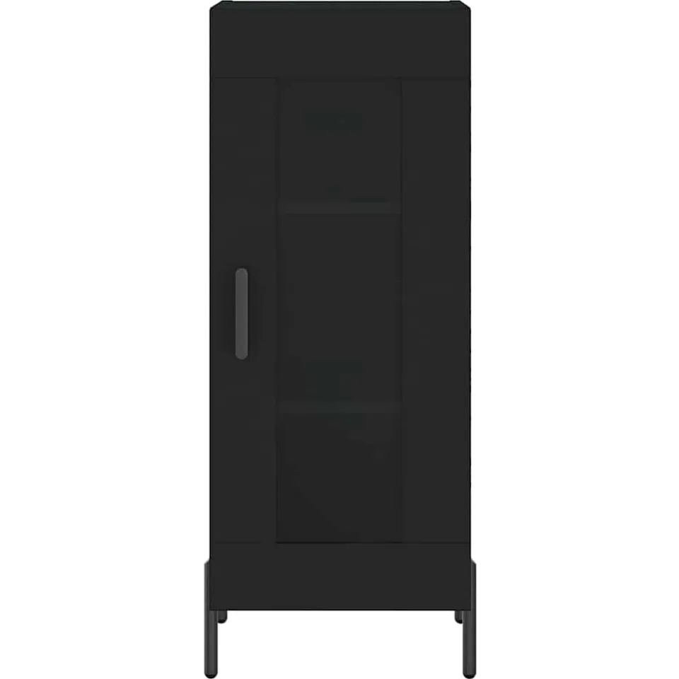 vidaXL Dressoir 34,5x34x90 cm bewerkt hout zwart