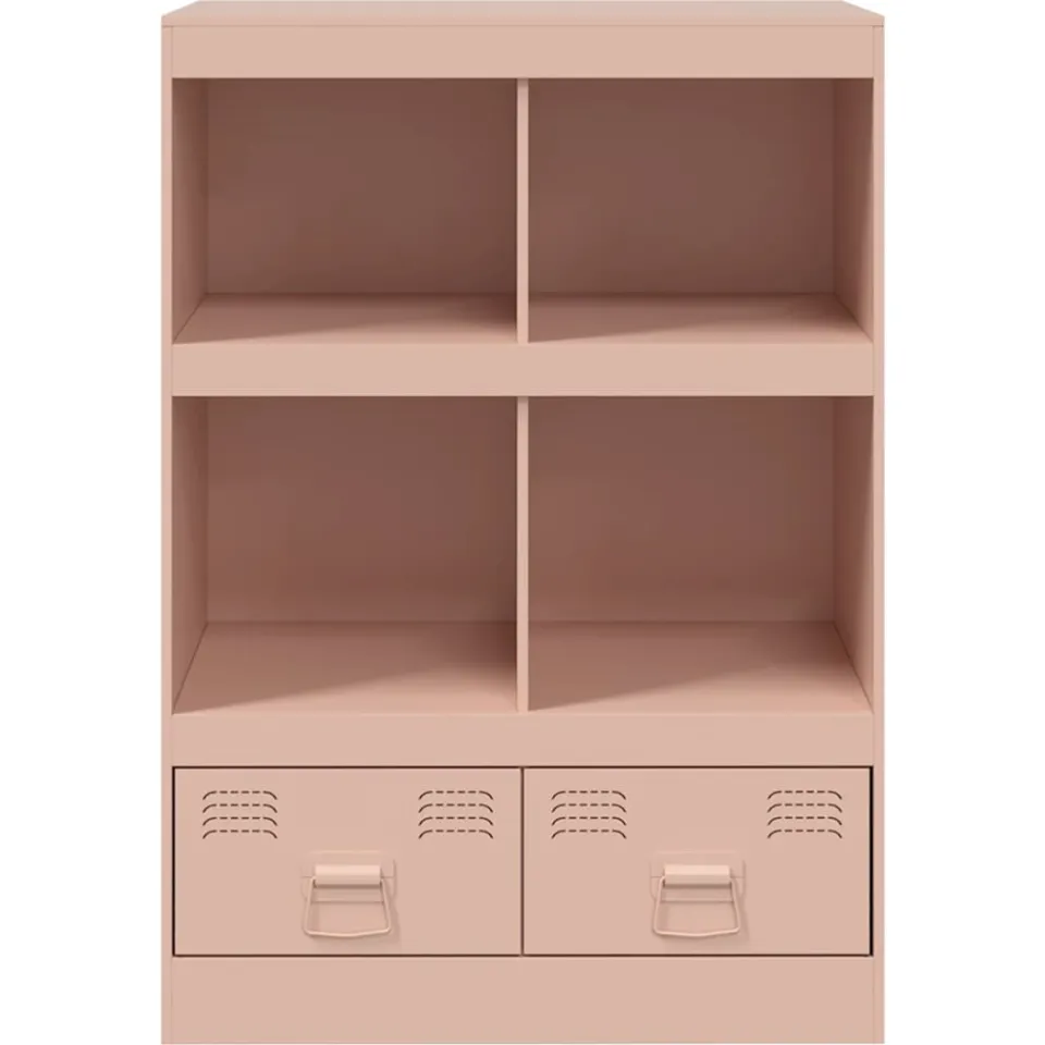 vidaXL Hoge kast 67x39x95 cm staal roze, foto 4