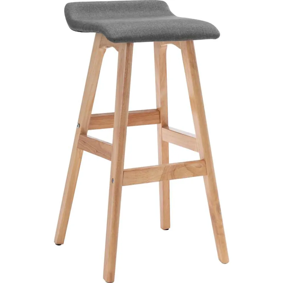 vidaXL Barstoelen 2 st stof donkergrijs