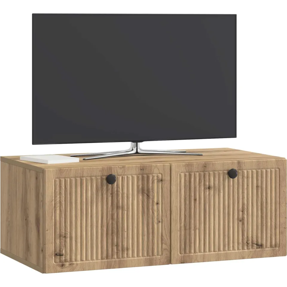 vidaXL Wandbeugel TV-kast 78,5 x 41 x 30 cm Artisanaal eiken Bruin