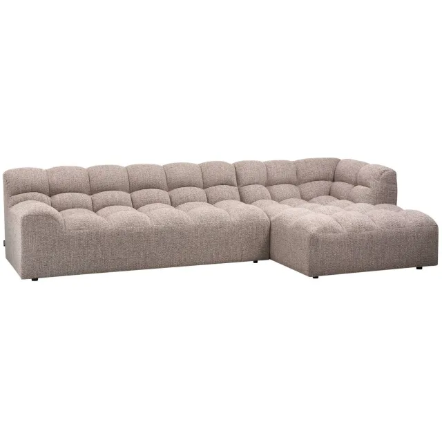 WOOOD Allure Chaise Longue Bank Rechts - Stof - Naturel - 79x324x165 brown melange