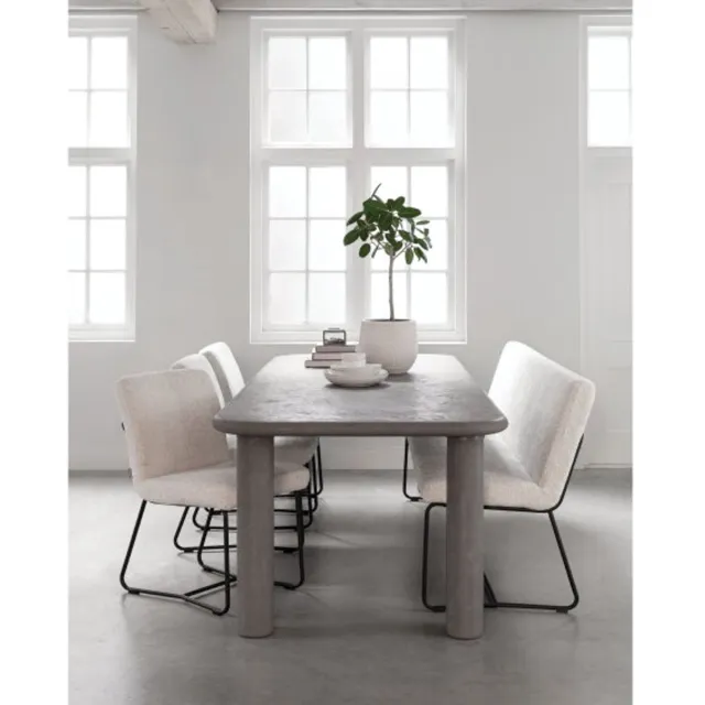 DTP Home Scala Clio eettafel rechthoekig Mortex Dusk - 260 x 100 x 76 cm Donkergrijs