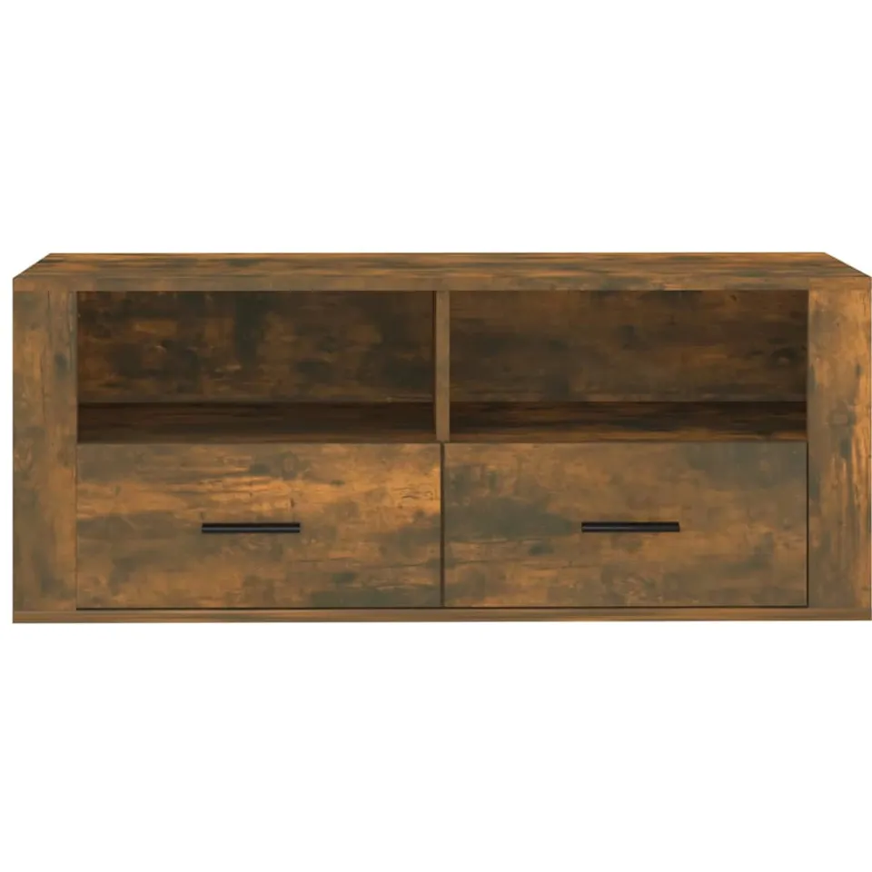 vidaXL Tv-meubel 100x35x40 cm bewerkt hout gerookt eikenkleurig, foto 4