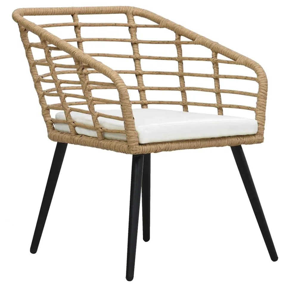 vidaXL 3-delige Bistroset poly rattan eikenkleurig, foto 2
