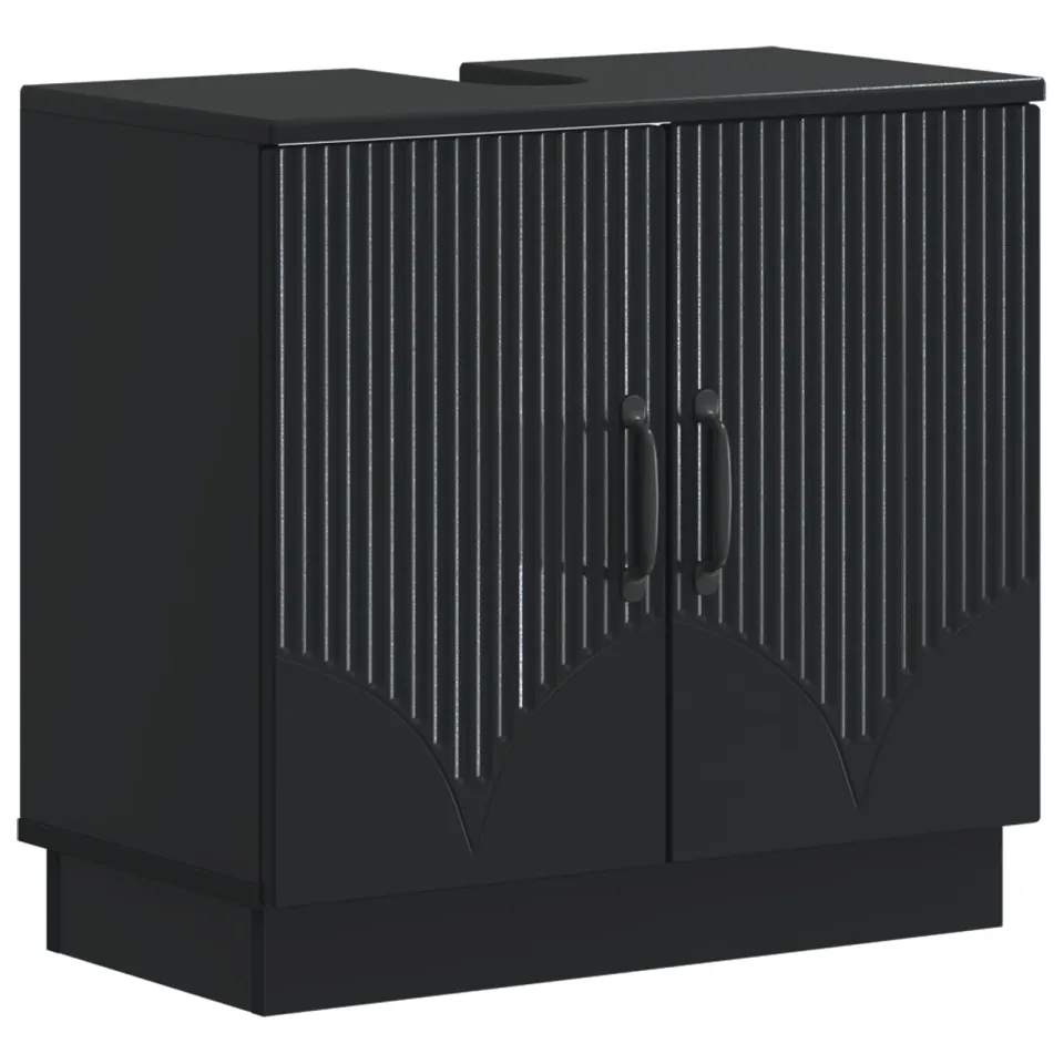 vidaXL Badkamer wastafelkast HOORN Zwart 59,5 x 31,5 x 56 cm, foto 3