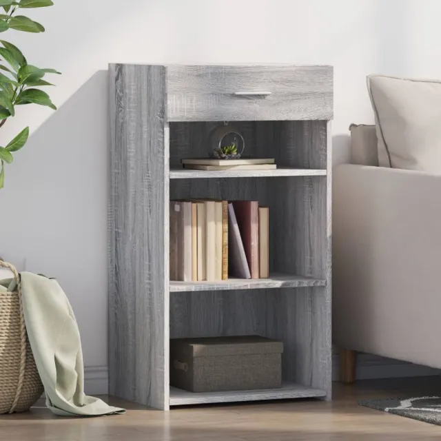 vidaXL Dressoir 50x42,5x93 cm bewerkt hout grijs sonoma eikenkleurig, foto 2