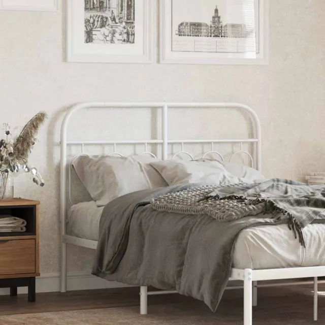 vidaXL Vervangend hoofdbord 120 cm metaal wit