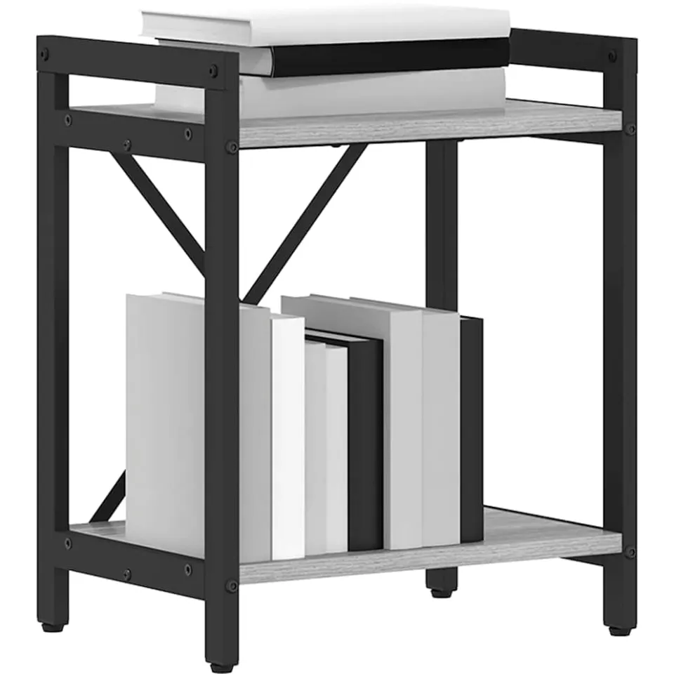 vidaXL Boekenkast 40 x 30 x 50 cm Bewerkt hout Grijs sonoma