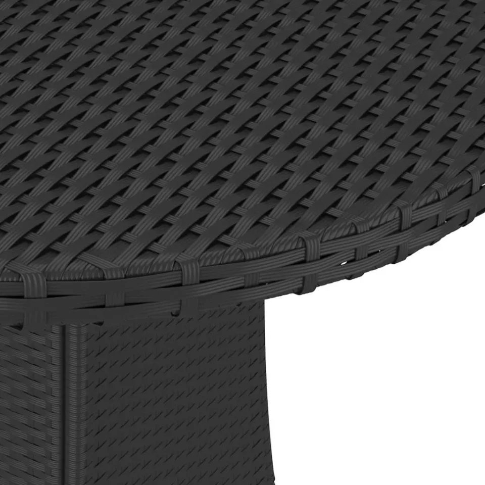 vidaXL Tuintafel 70x70x73 cm poly rattan zwart, foto 4