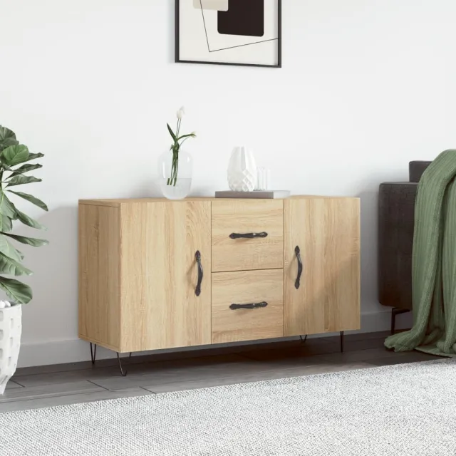 vidaXL Dressoir 100x36x60 cm bewerkt hout sonoma eikenkleurig Bruin