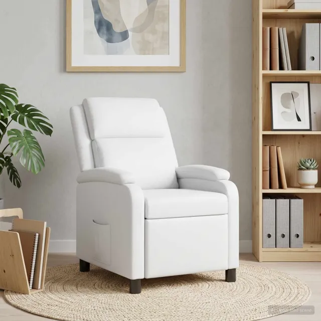 vidaXL Relaxfauteuil Wit Kunstleer