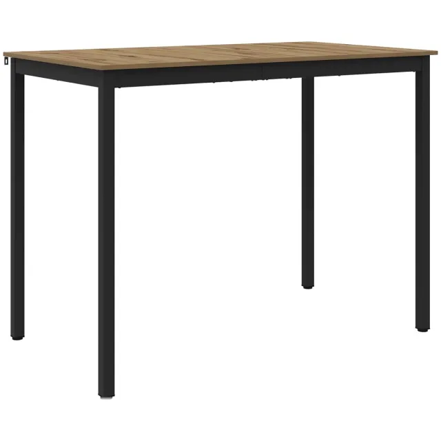 vidaXL Staande - Bartafel - Bewerkt - hout - Rechthoekig artisanaal eikenkleurig