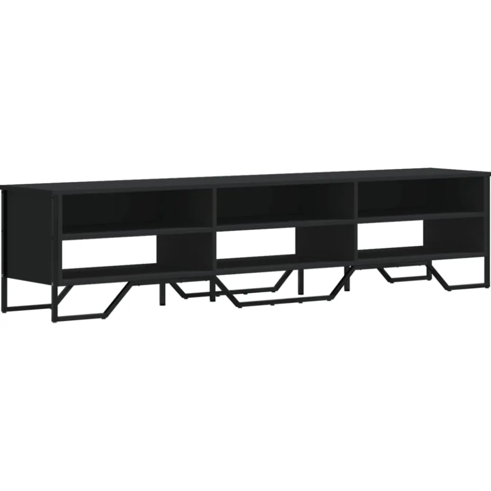 vidaXL Tv-meubel 180x34x41 cm bewerkt hout zwart, foto 3