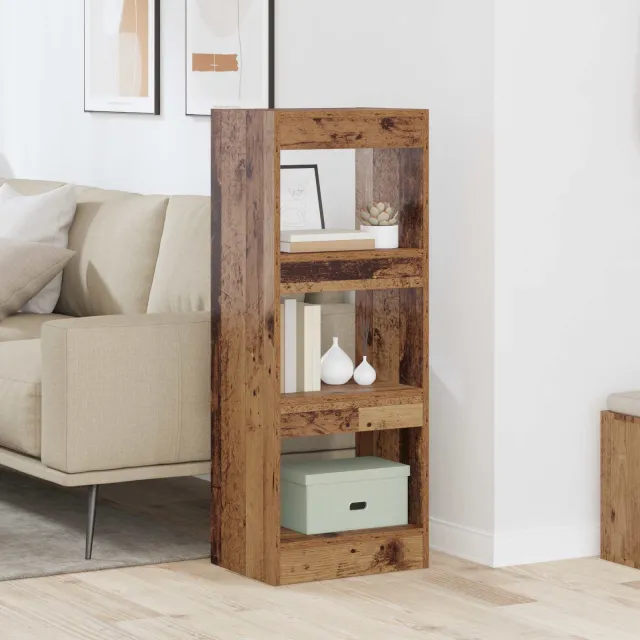 vidaXL Boekenkast 3-laags 40 x 30 x 103 cm Bewerkt hout Oud hout bruin, foto 2