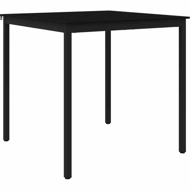 vidaXL Staande - Bartafel - Bewerkt - hout - Vierkant Zwart eiken